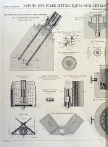 Metalen palen van de Eiffeltoren - industrieel ontwerp door Unknown artist