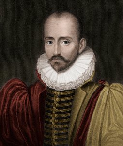 Michel Eyquem de Montaigne 1533-1592 - gravure - 19e eeuw door Unknown artist