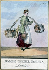 Melkhandelaar in Rusland, Bibl. van Arts Deco. door Unknown artist
