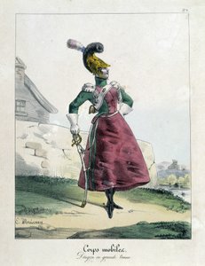 Mobiele eenheid van de Commune: drakenvrouw in groot tenue door Unknown artist