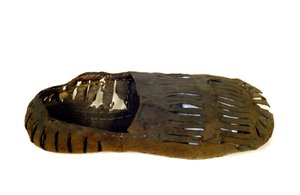 Model van schoenen voor mannen uit de 16e eeuw. Museo del Castello, Milaan