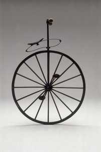 Eenwieler met houten wielen uit 1870 door Unknown artist