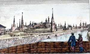 Moskou, de Moskva. Gravure