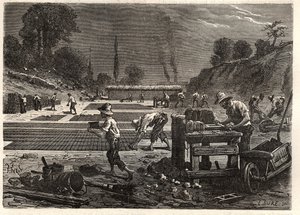 Moulage des bricques - gravure in 