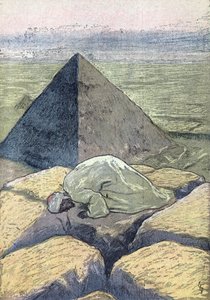 Biddende moslims in Egypte Illustratie uit "De Pelerin" 6/05/1934 Privécollectie door Unknown Artist