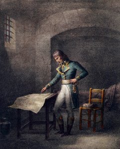 Napoleon I Bonaparte op het fortplein van Antibes op 10 augustus door Unknown artist