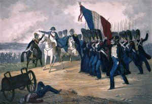 Napoleon I in Waterloo op 18/06/1815 (gravure 19e eeuw)