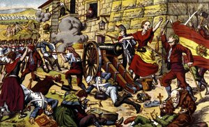 Napoleontische oorlogen: Het beleg van Zaragoza (15 juni - 14 augustus) door Unknown artist