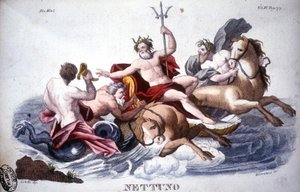 Neptunus - gravure door Unknown artist