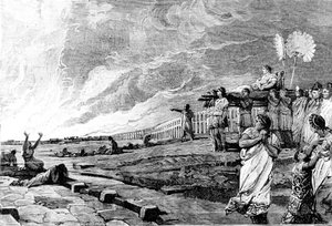 Nero observeert de brand van Rome door Unknown artist