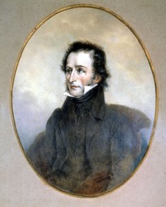 Niccolo Paganini (1782 - 1840). Aquarel. Scala Museum, Milaan door Unknown artist