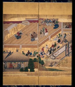 Noh Spel: Funa Benkei (zesdelig scherm)
