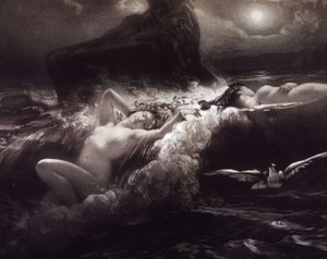 Nimfen - lithografie
