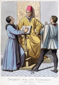 Eed op de Evangeliën, Frankrijk 15e eeuw door Unknown artist