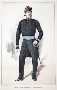 Vredesofficier, Groot Tweede Keizerrijk (1852-1870). Kleurenets, voor illustratie 