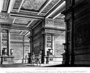 Opera: "La Clemenza di Tito", muziek van Mozart, bij de Casa de Milan - gravure in "Scene teatrali milano" door Unknown artist