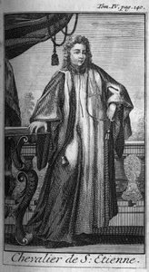 Ridderorden. Ridder van St. Stephen in Toscane in de 16e eeuw. In 