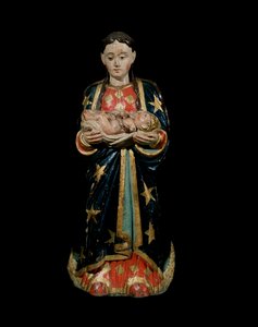 Onze Lieve Vrouw van Vergeving (polychroom houten beeldhouwwerk) door Unknown artist