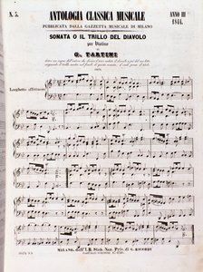 Pagina van muzikale partituur van Devil