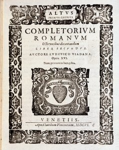 Pagina van de partituur van Psalmen (op 16) door Ludovico Viadana door Unknown artist