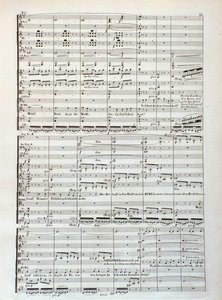 Pagina van bladmuziek van Siegfried, opera door Wagner door Unknown artist