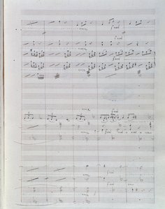 Pagina van de bladmuziek voor Waverley opus 1, ouverture door Hector Berlioz door Unknown artist