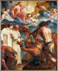 Schilderij "De Heilige Drie-eenheid en de verlossing van christelijke slaven door de Trinitariërs" door Unknown artist