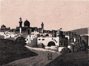 Palestina: uitzicht op de stad Jeruzalem door Unknown artist