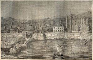 Palma de Mallorca, Balearen - gravure 1837 door Unknown artist
