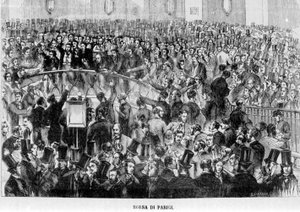 Parijse Beurs in 1870 door Unknown artist