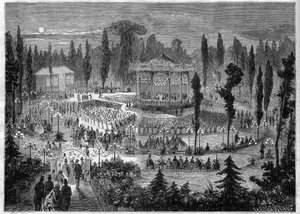 Parijs VIIIe arrondissement - avenue des Champs-Elysees - concerten in 1868