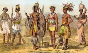 Mensen van Ethiopische afkomst in de late 19e eeuw, gepubliceerd in 1903 (print) door Unknown artist
