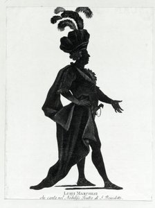 Optreden van de Italiaanse castraat Luigi Marchesi (1754 - 1829) ook bekend als Marchesini zingend in het theater van San Benedetto