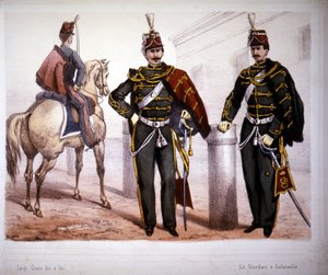 Piacenza Huzaren (Italië), kostuum in 1866 door Unknown artist