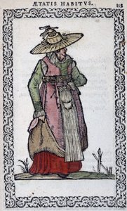 Piedmont Vrouw - in "Habits et effigies" door Jean Sulperius