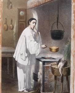 Pierrot proeft koken - eind 19e eeuw door Unknown artist