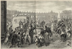 Paus Pius IX (Pius Pio) gaat naar de kerk van Sint-Louis-des-Français ter gelegenheid van het feest van 15 augustus 1869 door Unknown artist