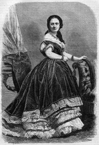 Portret Maria Wyse Bonaparte, Madame Urbain Ratazzi (1833-1902). Gravure in 