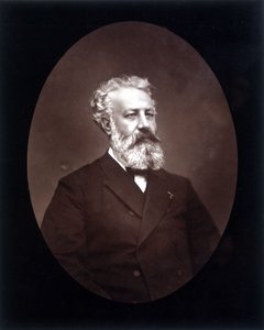 Portretmedaillon van Jules Verne - in 