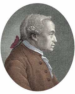 Portret van (Immanuel) Emmanuel Kant (1724 - 1804) Duitse filosoof door Unknown artist