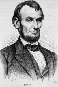Portret van Abraham Lincoln (1809-1865), 16e president van de Verenigde Staten (1861-1865) door Unknown artist