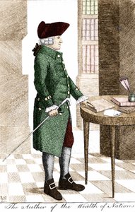 Portret van Adam Smith (1723 - 1790), Schotse filosoof en econoom door Unknown artist