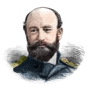 Portret van admiraal Sir George Strong Nares, Royal Navy Officer en Arctische ontdekkingsreiziger