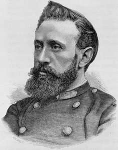 Portret van Adolphe Alphonse Assi (1840 - 1886). Gravure van het einde van de 19e eeuw in 