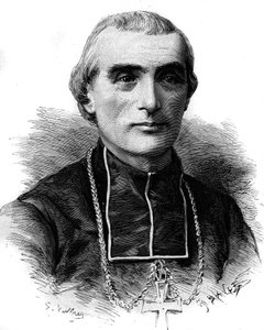 Portret van Adolphe Perraud (1828-1906), Franse kerkman en academicus. Gravure in 