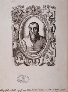 Portret van Adrian Willaert (houtsnede)
