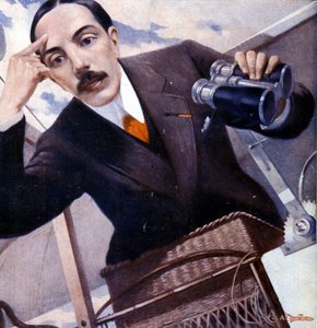 Portret van Alberto Santos-Dumont (1873-1932), Braziliaanse luchtvaartpionier (door Damian)