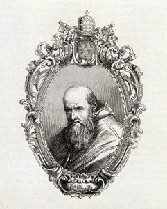 Portret van Alessandro Farnese, Paulus III (1468 - 1549) paus van 1534 tot 1549. door Unknown artist