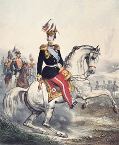 Portret van Alexander II Nikolayevich (gekleurde gravure) door Unknown artist