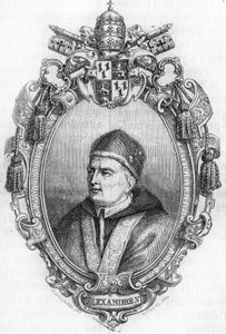 Portret van Alexander VI (1431-1503). door Unknown artist